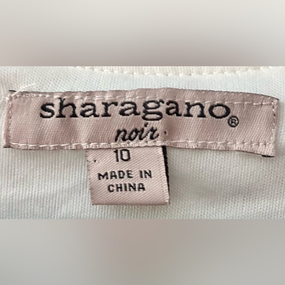 Y2K SHARAGANO NOIR Crochet Shimmer Scoop Neck Maxi Slip Dress 90s Boho Fairy 10 - Picture 2 of 15